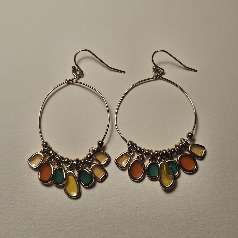 Elegant Multicolor Hoop Earrings